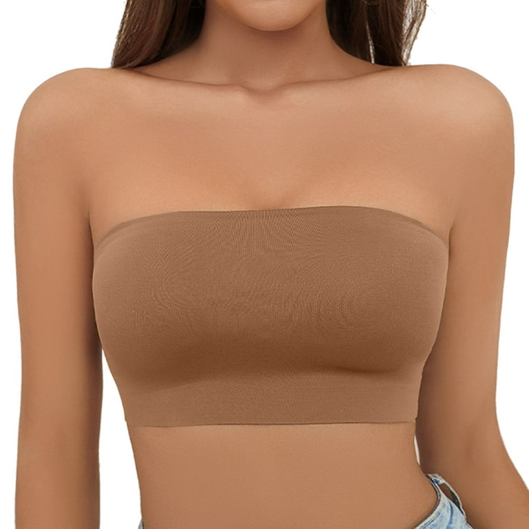 EHQJNJ Strapless Bra for Big Busted Women Women'S Traceless Large Anti Drop  off One Shoulder Wrapped Chest Wrapped up Bra Bras for Women Wireless