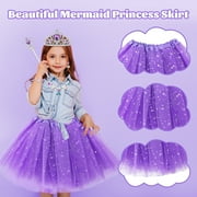 HopeRock Girl Dress up Princess Set, Mermaid Toys for Girls Ages 3-6 Years, Halloween Costume, Include Jewelry, Crown and Shoes, Princess Pretend Play Toy Gift for 2 3 4 5 6 Year Old Girls.