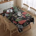 thumbnail image 2 of Red Mushroom Fern Black Pattern Rectangle Tablecloth 60"x84",Waterproof Polyester Rectangle Table Cloth, Wipeable Spillproof Polyester Tablecloth for Dining, Camping, Indoor and Outdoor, 2 of 5