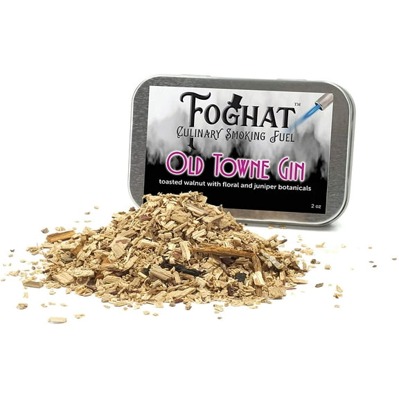 FogHat Old Towne Gin Wood Chips for Cocktail Smoker Kit Drink Smoker