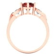 thumbnail image 4 of 1.72 ct Round Cut Natural Garnet Three-Stone Engagement Ring for Women in 18K Rose Gold, 4 of 5