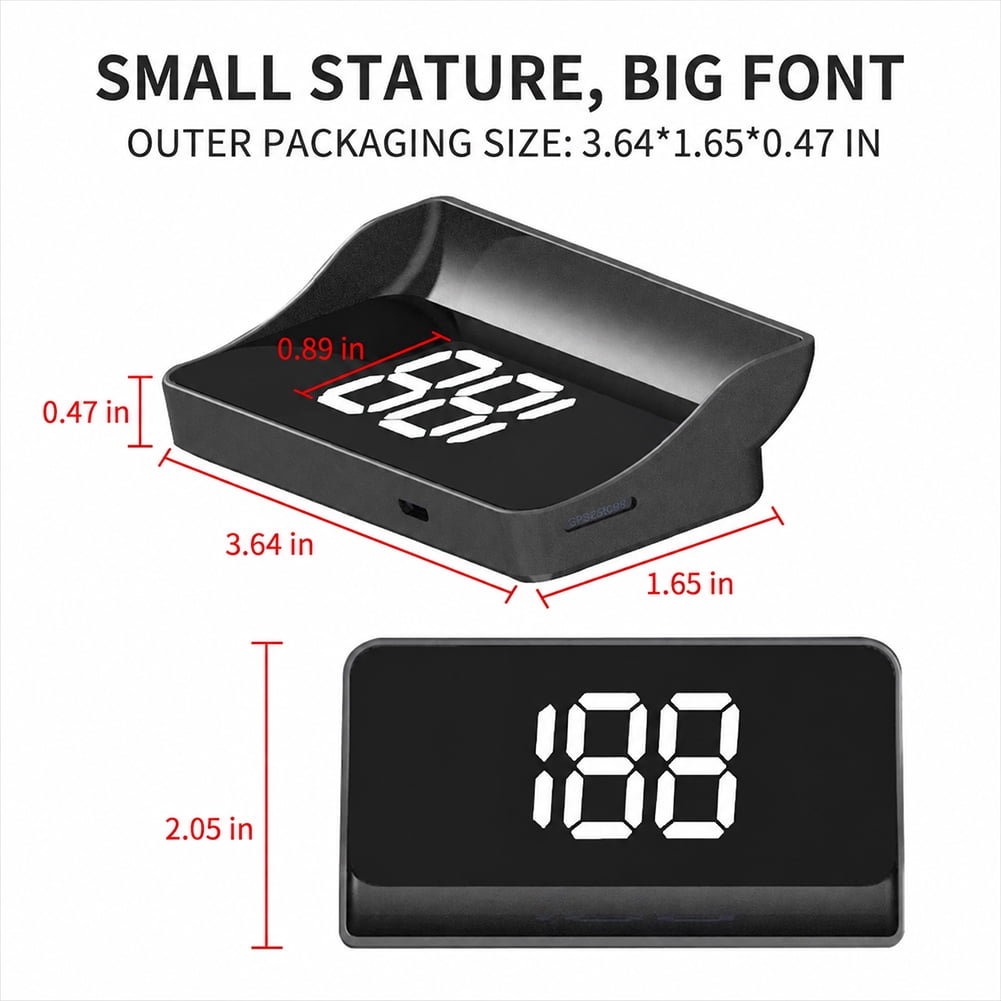 Smart In Car Hud Copilot, USB Car HUD Speedometer with GPS+BDS Navigation, 10Hz  Refresh, MPH Display, Plug & Play Speed Display for Cars, Trucks