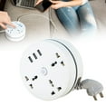 thumbnail image 1 of Klonfd Universal Power Strip 5. Extension Cord With 3 And 3 USB Ports Retractable Plug Power Strip Multiple Plug Adapter For Home Hotel Travel, 1 of 5