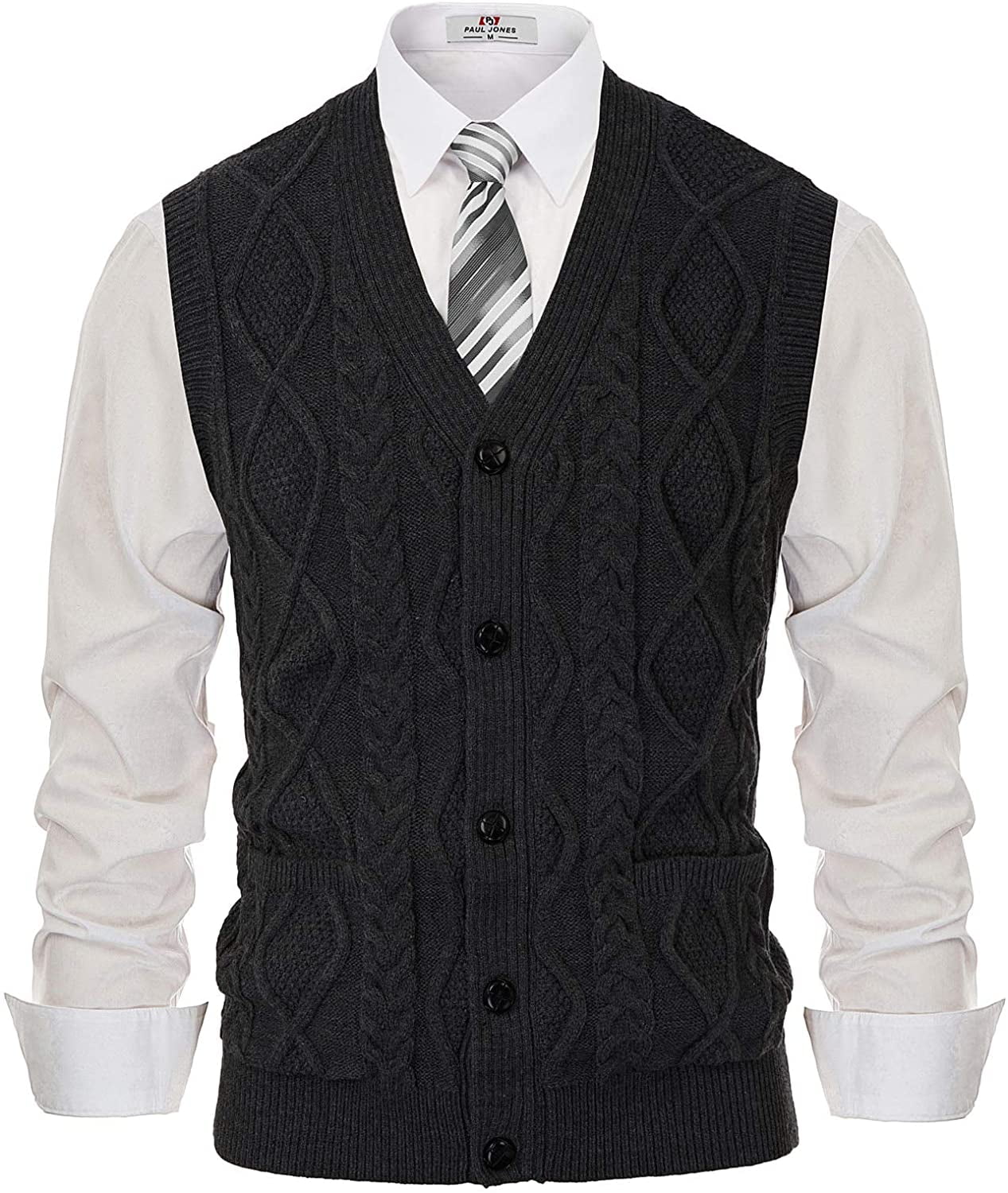 black sweater vest