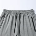 thumbnail image 5 of SYMOID Men's Gray Size M Quick-Dry Athletic Pants - 100% Polyester Breathable, Elastic Waist w/Drawstring, Zipper Pockets for Gym/Casual, 5 of 9