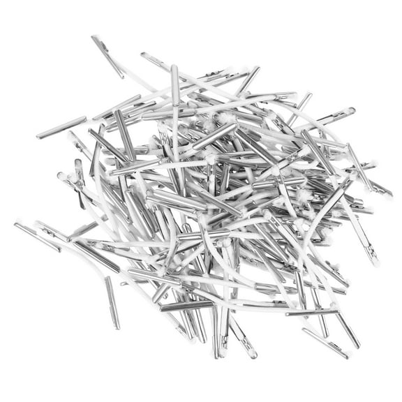 GOOHOCHY 100pcs Barbed Elastic Bands with Metal Ends for Making, Book Binding, Sewing, Crafts, Adjustable Hat Fixing Straps