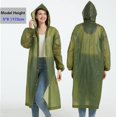 thumbnail image 4 of HWZWT 2 Pack Ponchos Imperméables pour Adultes - Imperméables Réutilisables d'Urgence avec Capuche et Cordon de Serrage - Ponchos Légers, 4 of 5