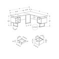 thumbnail image 2 of Monarch Specialties Inc Monarch Specialties Grey Computer Desk, 2 of 3