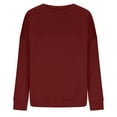 thumbnail image 3 of Hvot&aat Women's Crewneck Sweatshirts Long Sleeve Casual Loose Fit Pullover Solid Color Tshirt Tops 2025 Fall Trendy Clothes, 3 of 4