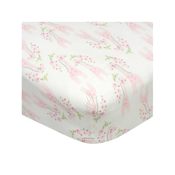 Gerber Baby Girl 100 Cotton Fitted Crib Sheet for Standard Crib and