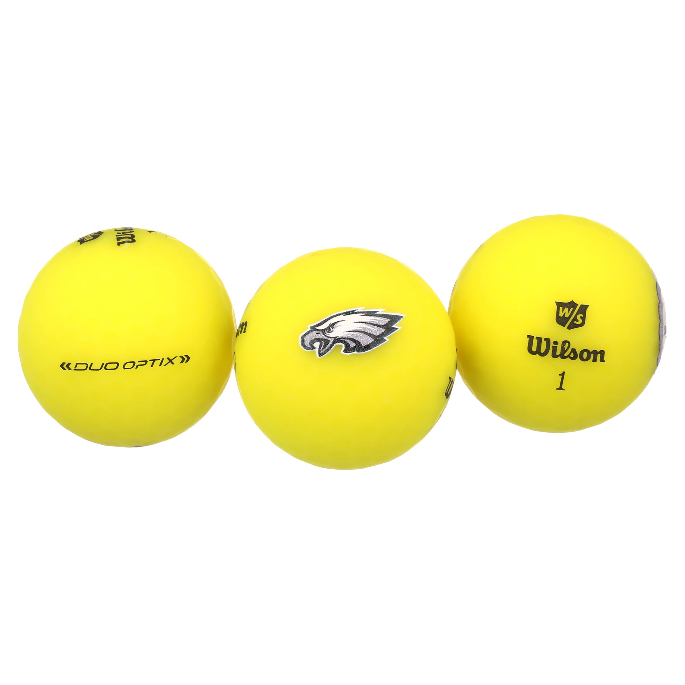 Wilson Staff Duo Optix NFL Golf Balls Yellow, Philadelphia Eagles