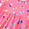 thumbnail image 6 of Hotiary Baby Girls Dress Summer New Knitting Butterfly Print Princess Dress Toddler Kids Round Neck Pullover Short Sleeve A Line Daily Dresses Clothes for 2-7 Years, 6 of 8
