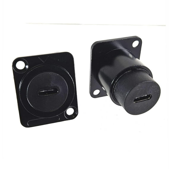 USB C D Type Panel Mount
