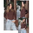 thumbnail image 2 of Zeagoo Mock Neck Tops for Women Dressy Casual Fall Long Sleeve Shirts Winter Undershirts Lightweight Slim Fit Clothes, 2 of 5