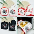 thumbnail image 4 of Valentine Printed Gloves Set Oven Mitts Non-slip Oven Gloves Cooking Gloves Baking BBQ Gloves Kitchen Potholders, 4 of 6