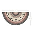 thumbnail image 5 of VHC Brands Colonial Star Accent Rug with PVC Pad, Jute Blend, Half Circle, Tan Black Red Star, 16.5x33, 5 of 6