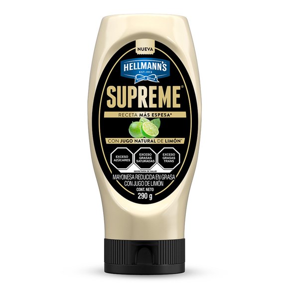 Mayonesa Hellmann's Supreme reducida en grasa con jugo de limón 290 g