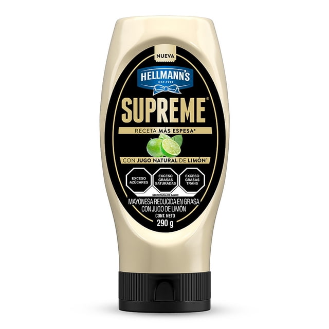Mayonesa Hellmann's Supreme reducida en grasa con jugo de limón 290 g