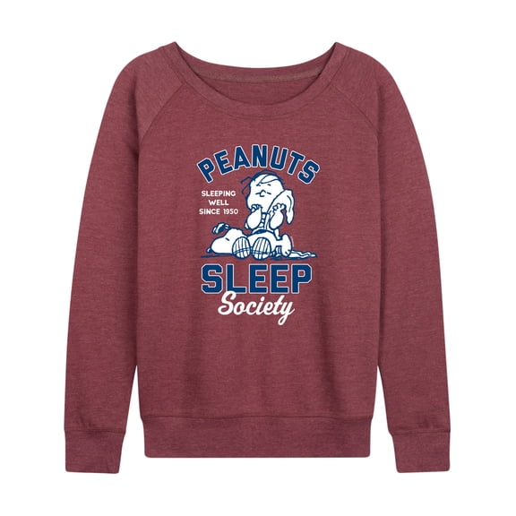 Peanuts - Peanuts Sleep Society - Women's Lightweight French Terry Long Sleeve Shirt