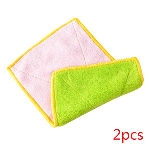 2pcs Kitchen Dish Washing Towel Micro Fiber Cleaning Cloth Rags Water
