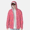thumbnail image 2 of Daiia Colorful Sprinkles Donuts UPF 50+ Sun Protection Hoodie Jacket Lightweight Long Sleeve Sun Shirt for Women Men with Pocket Hiking Outdoor-Small, 2 of 7
