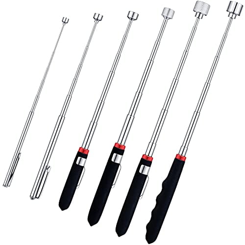 6 Pieces Telescoping Magnet Tools,Extendable Telescopic Magnetic Pick up Tools Viewable Extendable Magnet Stick for Men Gift Home Outdoor Mechanical Repair ​​pick up 1.5,3,5,10,15,20 lb