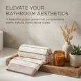 thumbnail image 5 of REGALWOVEN Pure Cotton Soft Hand Towels, Wavy Stripe Highly Absorbent Towels, 2 Pack Decorative Towel Set for Bathroom, Guest Room, Holiday Beige 29" x 13", 5 of 7