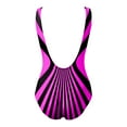 thumbnail image 5 of Huesdet Womens One Piece Swimsuits Retro Black Tummy Control Bathing Suits Elegent Tie Front Swimwear[Hot Pink,6XL], 5 of 5