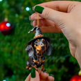 thumbnail image 4 of Colgante de árbol de Navidad para decoración del hogar, adorno para ventana de coche, adorno de mochila, bonito perro, Halloween, 4 of 4