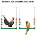 thumbnail image 5 of Columpio de madera para pollo, colorido juguete de pollo hecho a mano, juguete para loros y pájaros, percha de madera para pollo, gallinero, accesorios para gallinas grandes, entrenamiento de loros y pájaros Sailing Electrónica, 5 of 5