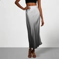 thumbnail image 2 of Jsaierl Women's Ombre Satin Maxi Skirt, High Waist Flowy Mermaid Skirt, Elegant Long Skirt for Evening Party, 2 of 8