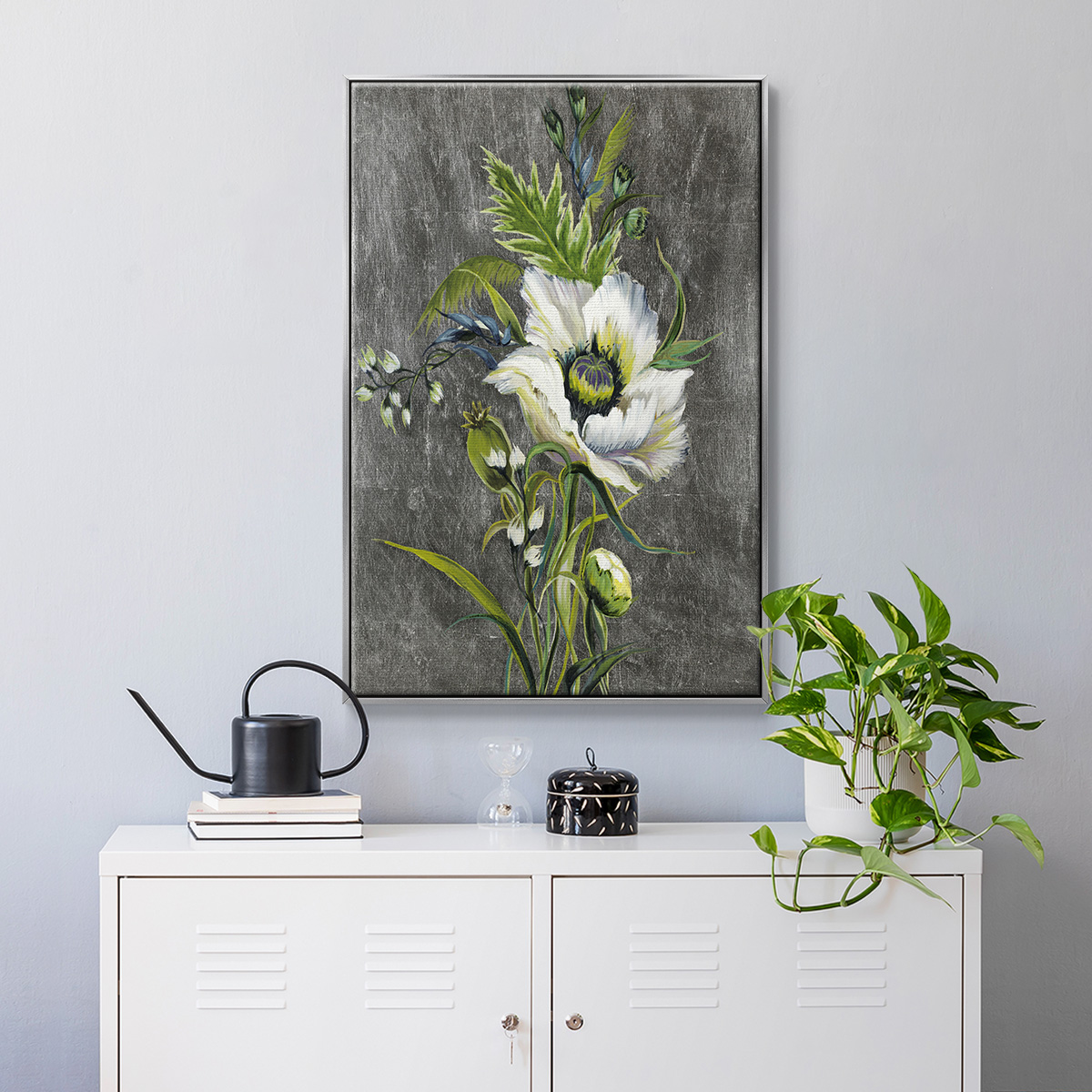 Sunny Sunday II Framed Premium Gallery Wrapped Canvas - Ready to Hang - 25 x 37 - Silver Floating Frame