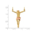 thumbnail image 3 of 10k Two-Tone Gold Crucifix Pendant with Jesus Christ on Cross, Catholic Christian Religious Jewelry for Men and Women, Spiritual Faith Symbol Necklace in Yellow and Rose Gold, 3 of 7