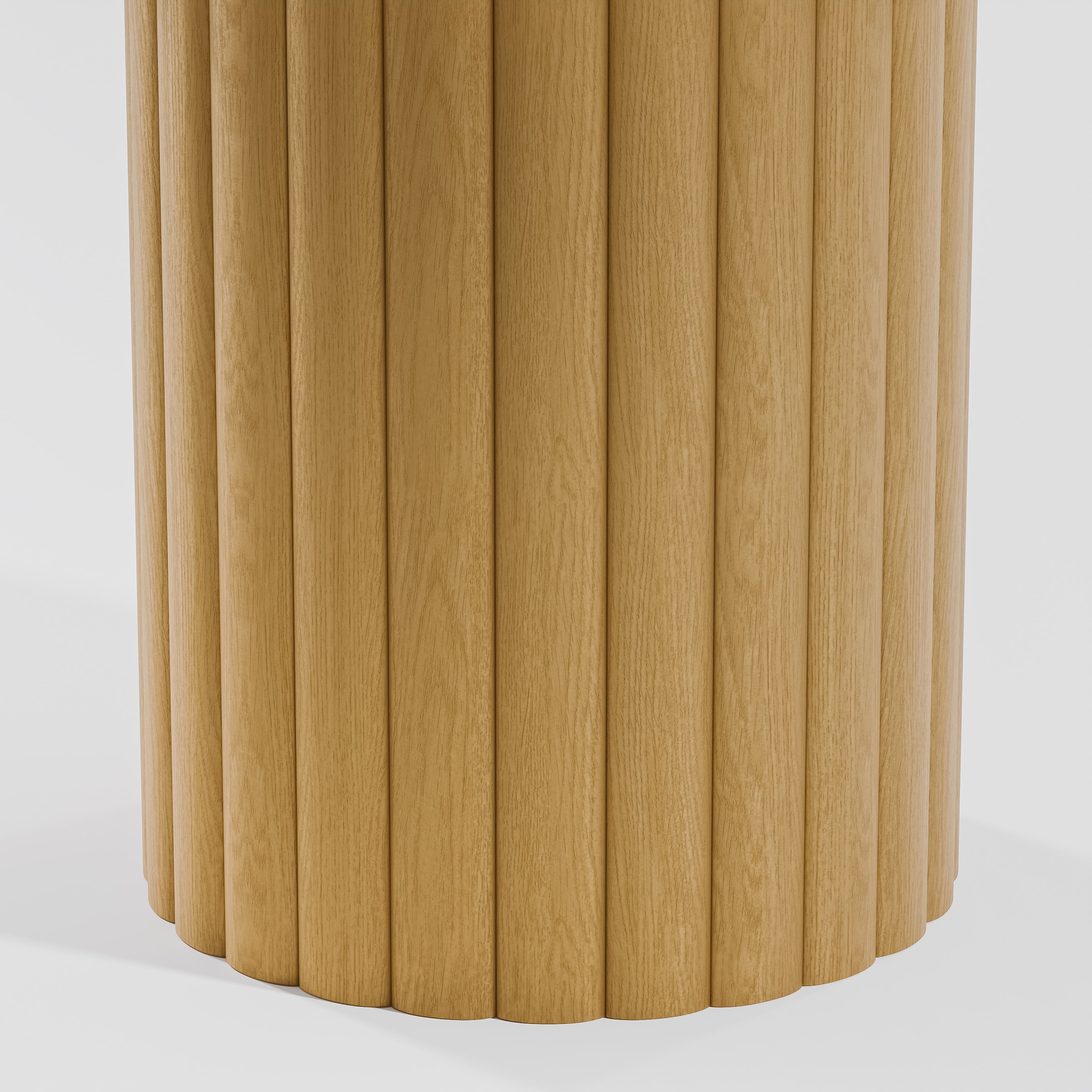 60 in. Soild Wood Natural Oak Dining Table Round Kitchen Table
