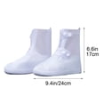 thumbnail image 3 of MMJ Unisex Silicone Rain Shoe Covers Thickened Waterproof Non Slip Reusable for Outdoor Walking Cycling Garden 11.8x7.9in, 3 of 8