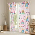 thumbnail image 3 of Manfei Cute Magical Princess Blackout Curtains,Fairy Tale Girly Theme Curtains Pack of 2 (38x45 Each),Cartoon Castle Rainbow Window Curtains For Kids,Ultra Soft Home Decor, 3 of 6