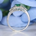 thumbnail image 4 of HeartsAndYou 2.2ct Natural Green Emerald & Diamond Halo Solitaire Ring 14k SOLID White Gold, 4 of 9