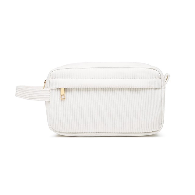 Cosmetic Pouch Large Capacity with Partition Design And Carrying Strap Storage Bag Splash-Proof Durable Organizer for Makeup Jewelry Keys