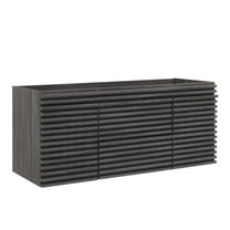 Render 48" Single Sink Compatible (Not Included) Bathroom Vanity Cabinet in Charcoal