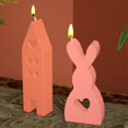 thumbnail image 3 of 7PCS DIY Home House Rabbit Angle Candle Silicone Mold Love House Shape Cake Chocolate Silicone Aromatherapy Home Decor, 3 of 5