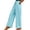 Sky Blue, variant on Women's Fashionable Solid Color Elastic Waist Pocket Drawstring Straight Leg Casual Pants, Loose Fit Trousers,Pink,XL