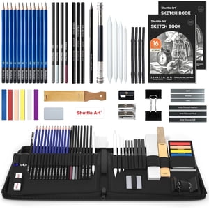 Shuttle Art Professional Sketch Pencil Set, 52 Pieces