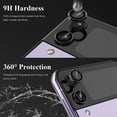 thumbnail image 6 of for Samsung Galaxy Z Flip 4 Camera Lens Protector, 9H Tempered Glass Camera Cover Screen Protector Metal Individual Ring for Samsung Galaxy Z Flip 4 5G 6.7",Black, 6 of 6