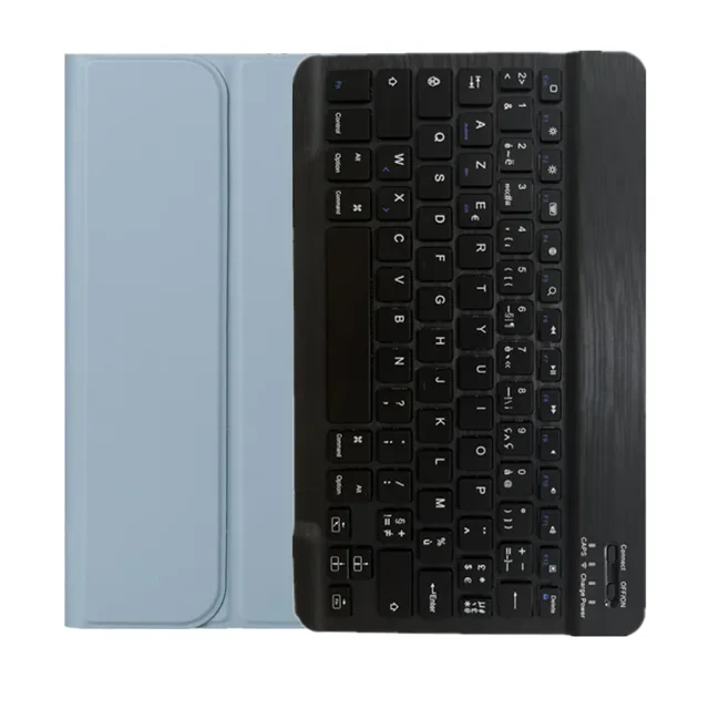 AZERTY Keyboard Case for Xiaomi Redmi Pad SE 2023 Cover Clavier Azerty Keyboard for Redmi Pad SE 11 inch Teclado Tablet Case misty blue Russian