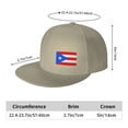 thumbnail image 2 of DouZhe Casquette à Visière Plate Snapback, Imprimés du Drapeau de Puerto Rico, Casquette de Baseball Jaune Ajustable pour Adulte, 2 of 6