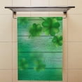 thumbnail image 4 of 2 Pcs Face Bath Towels Set Wooden St Patricks Day Shamrocks Washcloths for Bathroom Hotel Kitchen 30x15in, 4 of 6