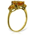 thumbnail image 2 of Galaxy Gold GG 14K Yellow Gold 3.5 Carat Natural Citrines Ring - November Birthstone - Warmth & Prosperity - Sizes 5.5 to 11 - Fine Jewelry for Women, 2 of 2