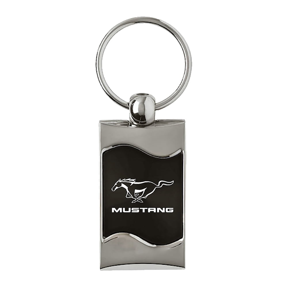 Ford Mustang GT Chrome Teardrop Keychain Key Chain Fob Ring 5.0 
