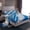 Dodger Blue Grey, variant on Feelyou Modern Rugby Football Twin Sheet Sets, Cartoon Soccer Helmet Twin Fitted Sheet, Blue Grey Abstract Stripes Flat Sheet, Luxury Bedroom Decor, 3pcs