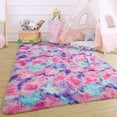 Softlife Soft Rainbow Area Rugs for Children Room, Fluffy Colorful Rugs